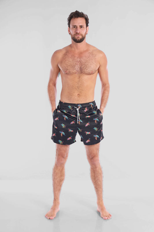 Pantaloneta Tortugas Negra