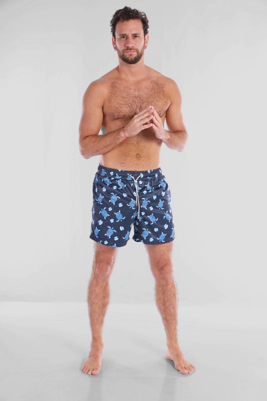 Pantaloneta tortugas azul